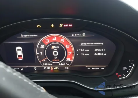 2019 Audi S5 3.0T Premium z USA, uszkodzony, nr VIN WAUB4CF51KA088553